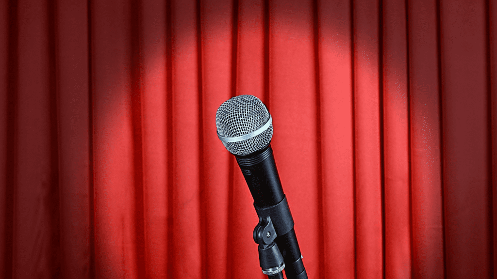 standup comedians microphone