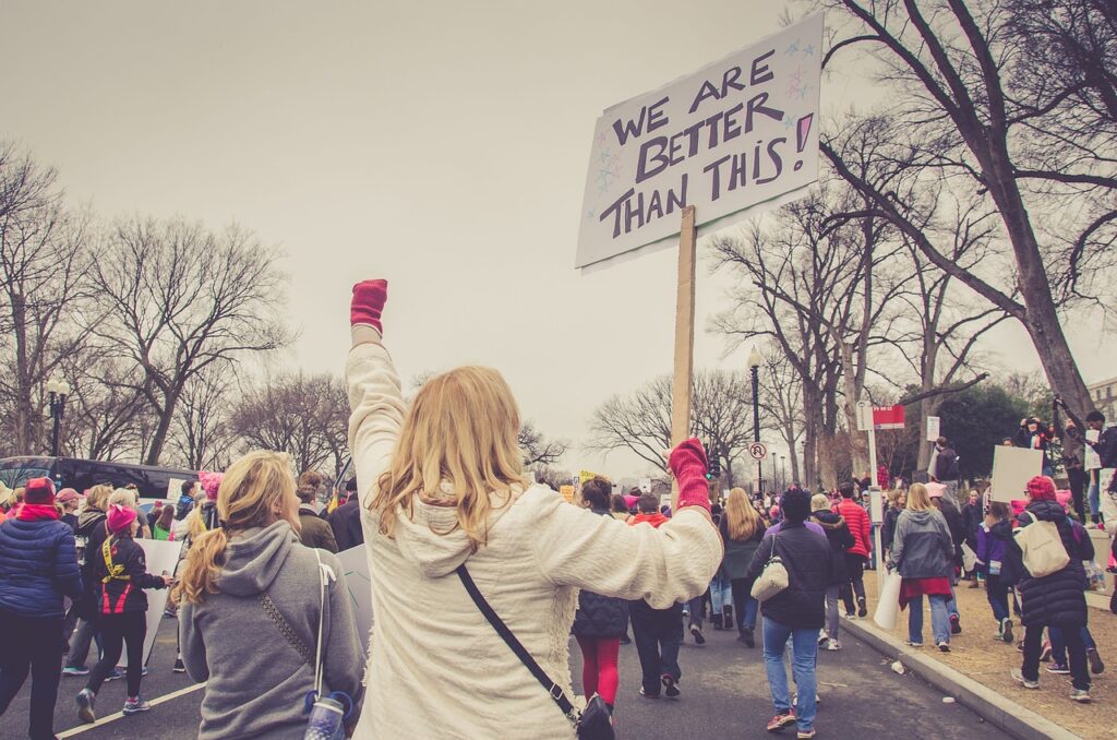 protestors trying to make sense of the world