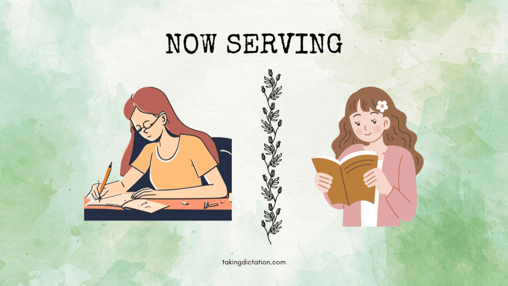 writer and reader graphics; serving yourself versus serving the reader concept